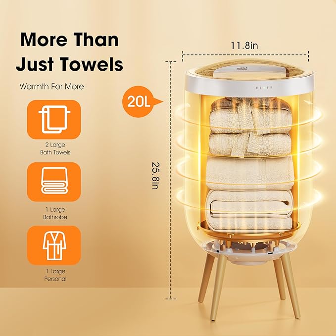 STARLEAD Heated Towel Warmers for Bathroom - 20L Large Towel Warmer Bucket - Image 3