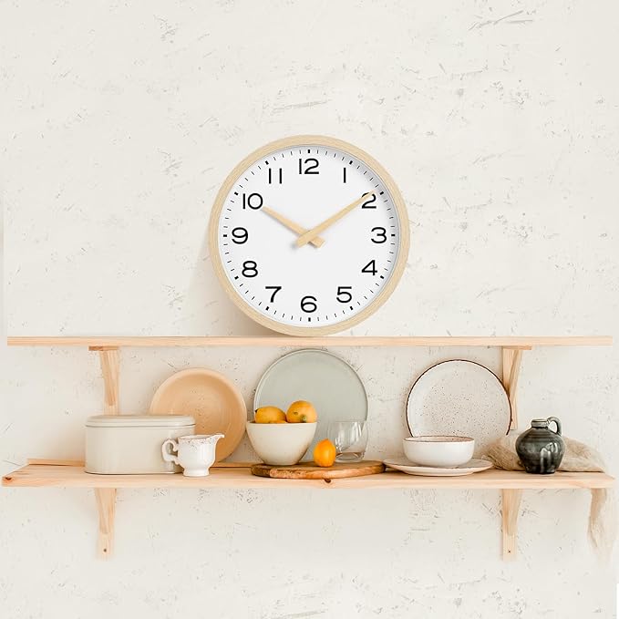 AKCISOT Wall Clock 14 Inch, Boho Large Wall Clocks Battery Operated Non Ticking - Image 8