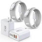 iPhone 17/16 Fast Charger Block, 2 Pack 60W USB Charging Block 5-Port Charge by Articona