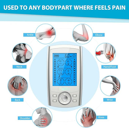 Belifu Dual Channel TENS EMS Unit 24 Modes Muscle Stimulator - Image 3