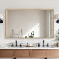 Oak Wood Effect Framed Wall Mirror, 30x48 Rectangle Mirror, Anti-desilvering by Ultrue