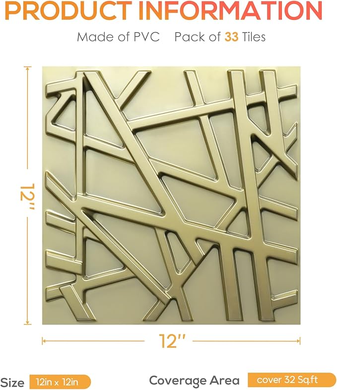 LEVOWAY 33 Pack 3D Wall Panels for Interior Wall Decor, Wall Covering Panles - Image 4