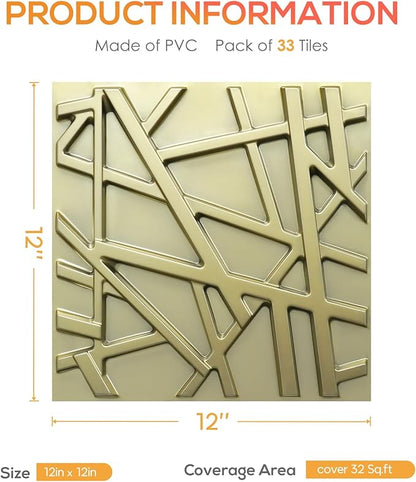 LEVOWAY 33 Pack 3D Wall Panels for Interior Wall Decor, Wall Covering Panles - Image 4