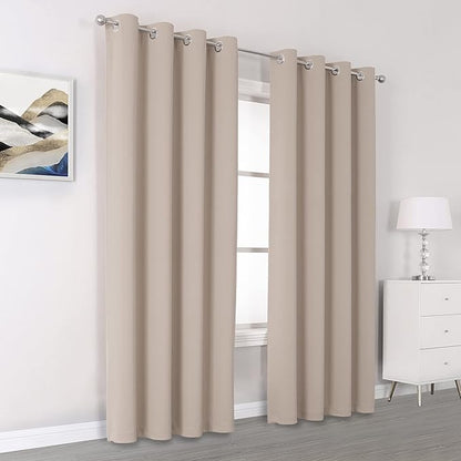 DUALIFE Room Darkening Bedroom Curtain Panels - Image 2