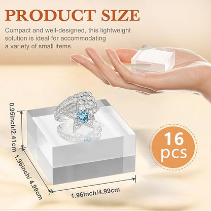 SAMYUCHO Acrylic Base 16 Pieces Acrylic Blocks - Image 3