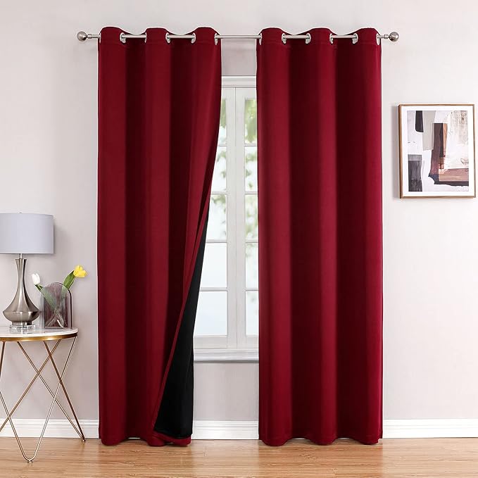 ChrisDowa 100% Blackout Curtains 72 inch Long by ChrisDowa