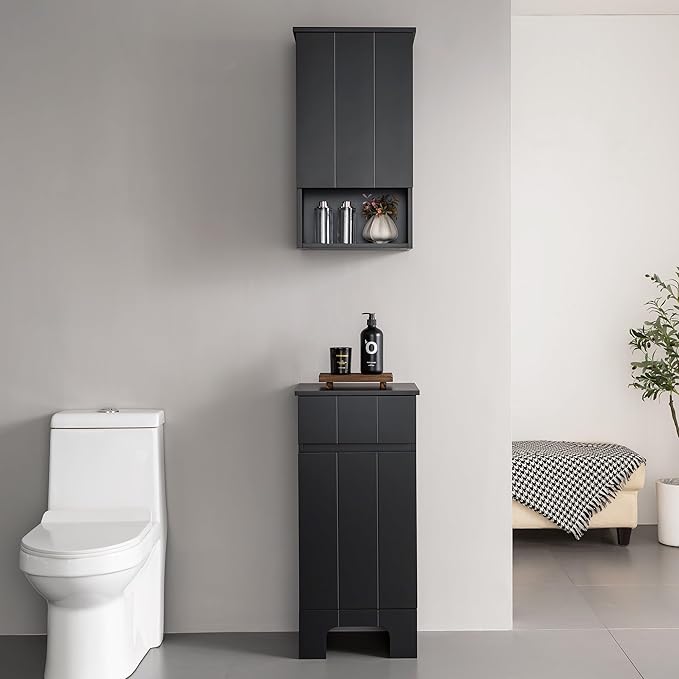 Bathroom Wall Cabinet with Single Door, Soft-Close Hinges, 15x27 inch Wooden - Image 8