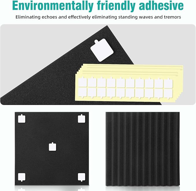 50 Pack Acoustic Foam Panels 1" X 12" X 12" Wedge Soundproof Studio Foam - Image 5