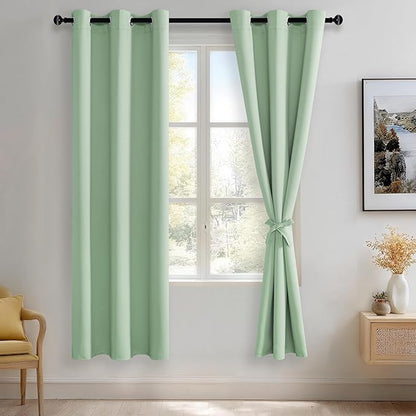 JIUZHEN Aqua Blackout Curtains by JIUZHEN