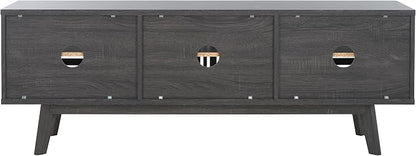 SAFAVIEH ESMA TV Stand for up to 65" Flatscreen – Distressed Black, Sliding - Image 4