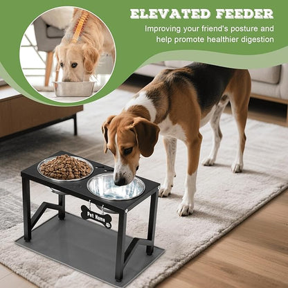Elevated Dog Bowls, Metal Raised Dog Bowl Stand - Image 2