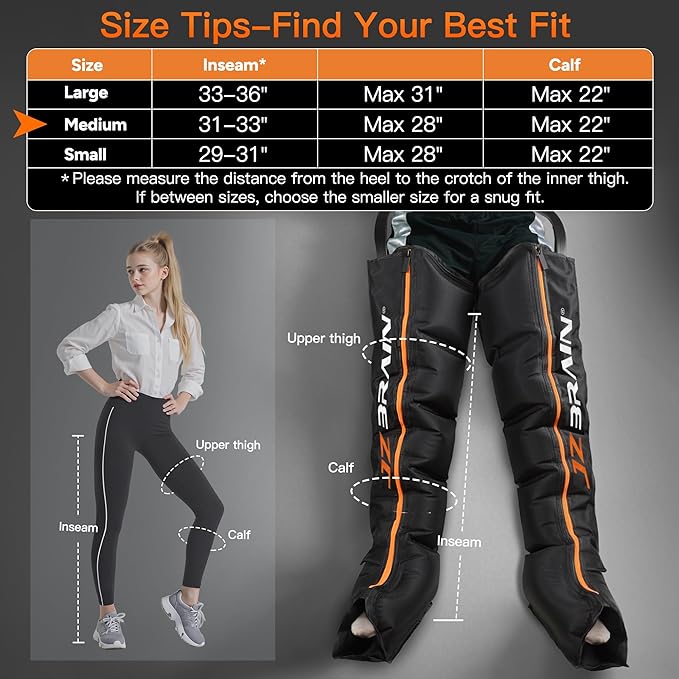 Air Compression Leg Recovery Boots : Dual-Power Sequential Compression System - Image 3