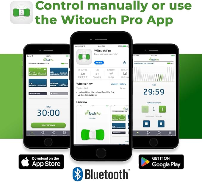 WiTouch Pro Bluetooth TENS Unit – Wireless Lower Back Pain Relief Device | - Image 7