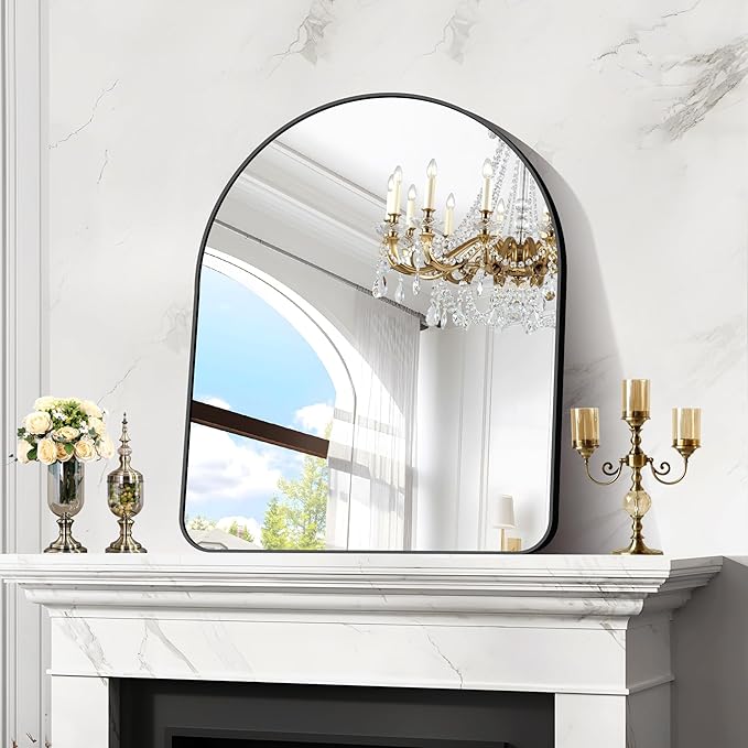 Arched Bathroom Mirror, Wall Mounted Mirror, Living Room, Hanging or Leaning - Image 5