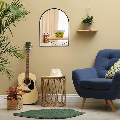 Small Black Arch Mirror Wall-Mounted 10x13 inch Arched Mirror - Image 5