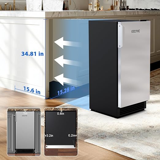 Under Counter Crescent Ice Maker Machine, 25 LBS/Day - Image 8