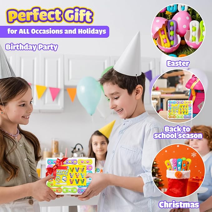 LESONG Fidget Sensory Toys for Kids: 18 Pack Colorful Finger Spinner Toys - Image 6
