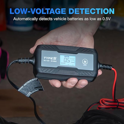 Type S 5A Smart Battery Charger & Maintainer – 6V & 12V Automatic Car Battery - Image 3
