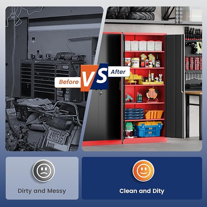 Yizosh Metal Garage Storage Cabinet - Image 9