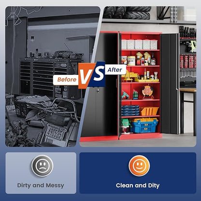 Yizosh Metal Garage Storage Cabinet - Image 9
