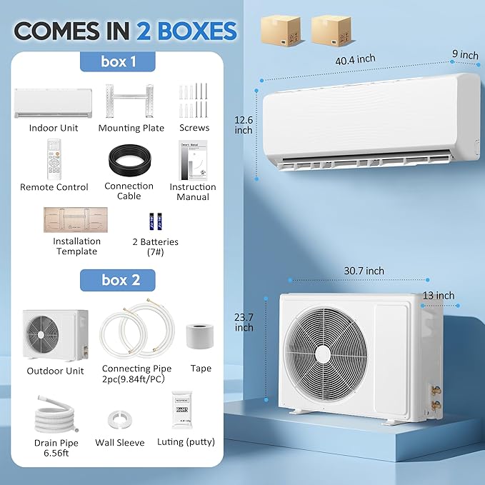 18000 BTU Mini Split Air Conditioner ＆ Heat Pump, 230V Wall Mount Ductless - Image 4
