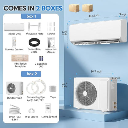 18000 BTU Mini Split Air Conditioner ＆ Heat Pump, 230V Wall Mount Ductless - Image 4