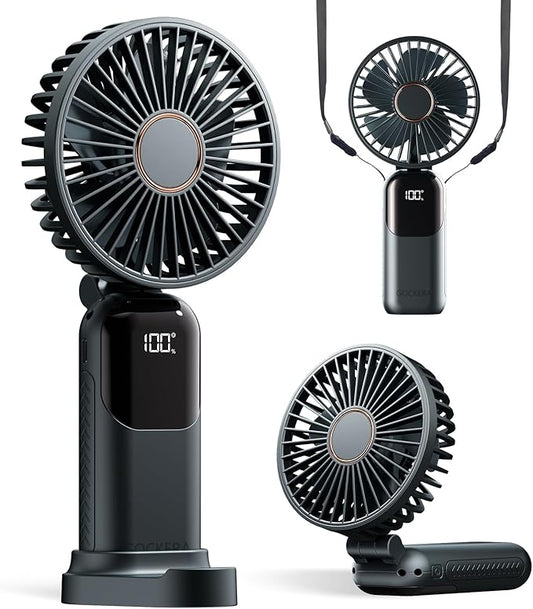 GOCKERA Portable Fan, 4200mAh Battery Operated Fan, 5 Speeds&Digital Display by GOCKERA