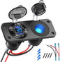 12V USB Outlet Marine Switch Panel Plug, PD3.0 and Dual QC3.0 USB Ports by Leadingthefast-chargingera