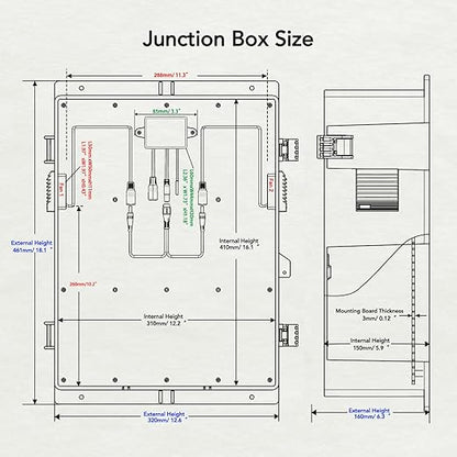 Outdoor Electrical Box, Waterproof Electrical Junction Box IP65 ABS Plastic - Image 5