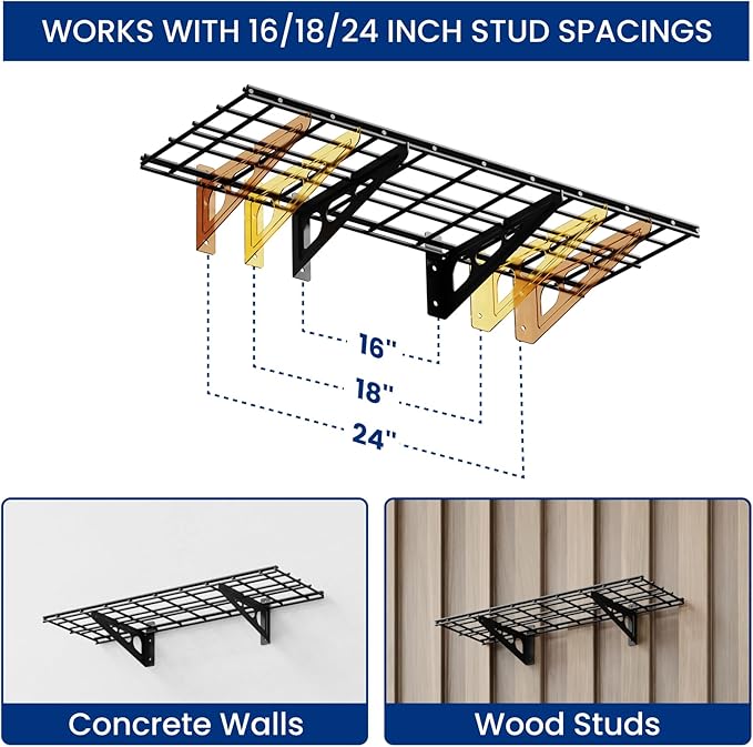 FLEXIMOUNTS 1x3ft Garage Shelving Wall-Mounted, Holds Up to 150 lbs, Garage - Image 6