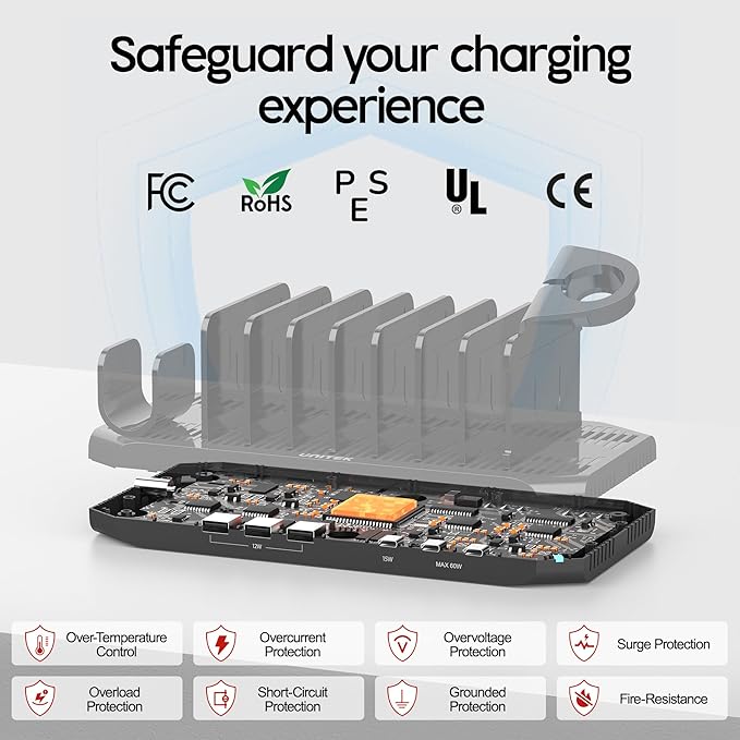 Unitek USB C Charging Station for Multiple Devices Apple - Image 5