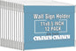 Dingelex Acrylic 8.5x11 Horizontal Sign Holder, 12 Pack, No Drilling by Dingelex