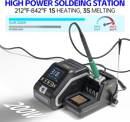 FNIRSI DWS-200 200W 210 Precision Digital Soldering Station Kit - Image 4