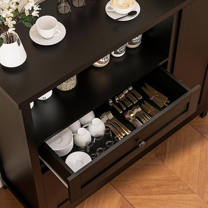 Storage Cabinet with Doors and Drawers, Kitchen Storage Cabinets，with Drawer - Image 5