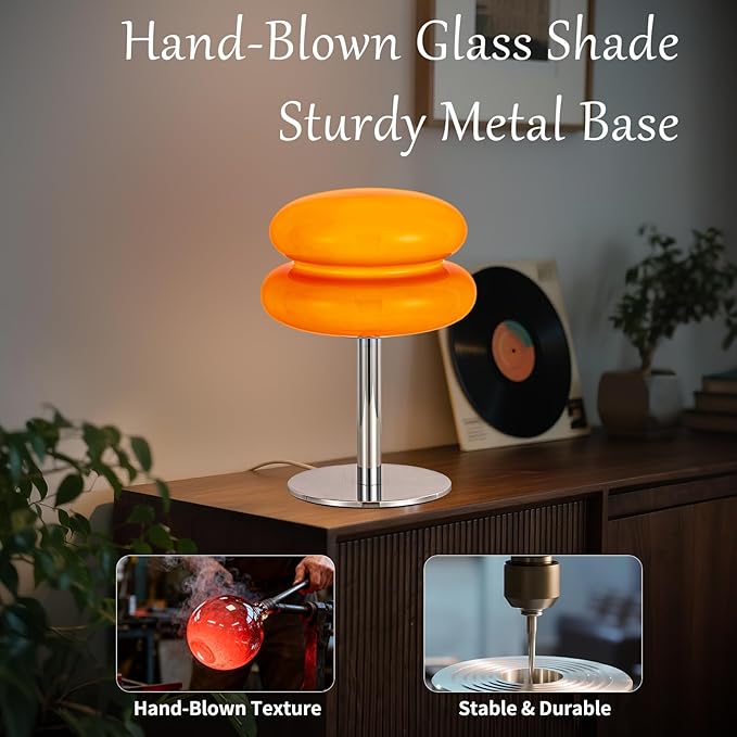 Vintage Mushroom Lamp, Dimmable Bedside Table Lamp - Image 5