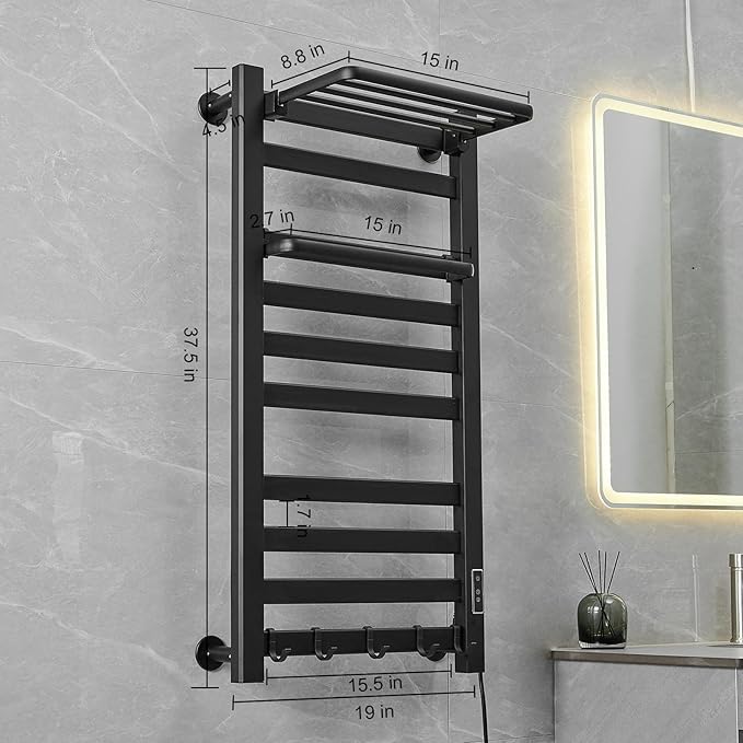 Electric Towel Warmer, Wall Mounted Heated Towel Racks - Image 8