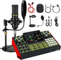 Podcast Microphone Bundle with Live Sound Card Audio Mixer, Podcast Equipment by tenlamp