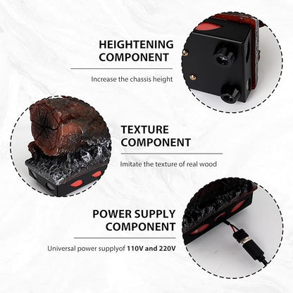 Electric Fireplace Logs Realistic Flame Effect - Image 4