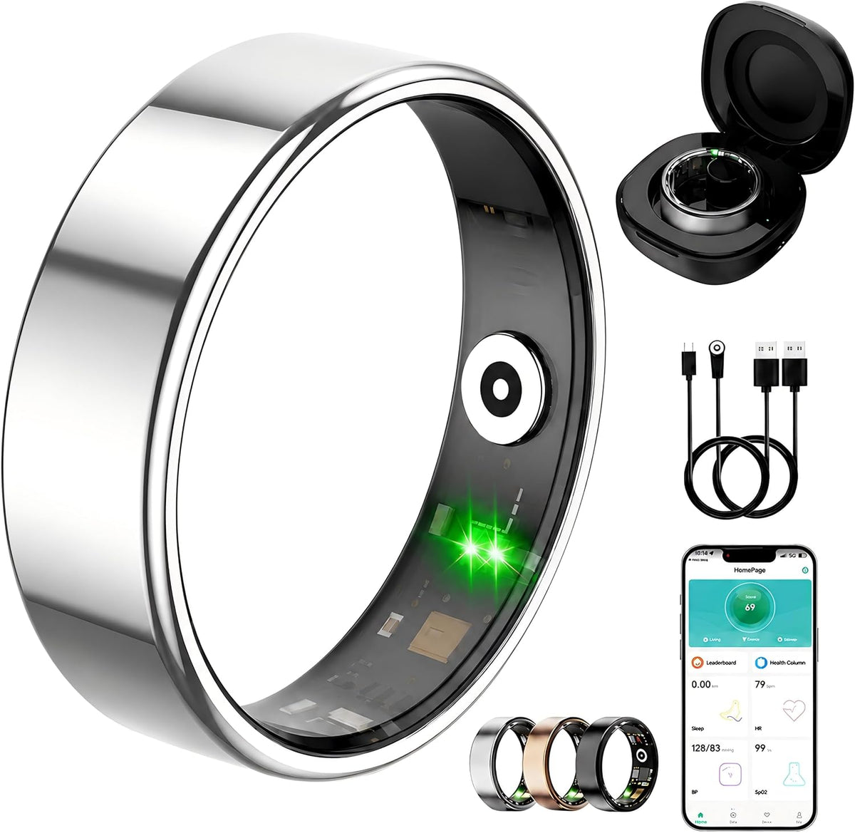 smart ring for women men, fitness tracker ring, main product view