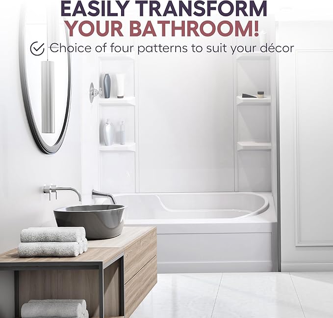 White Polystyrene Tub Wall Surround 32"x 60"x 58" - Image 4