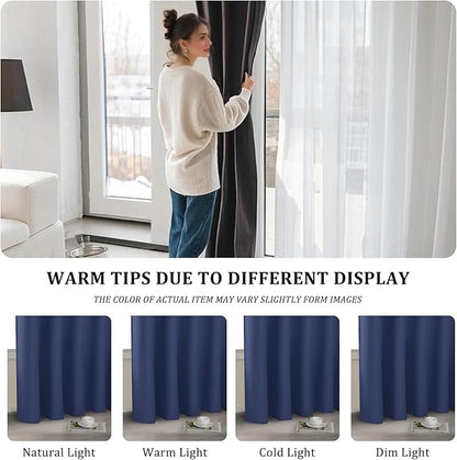 JIUZHEN Blackout Sliding Door Room Divider Curtain, Noise Reducing Window - Image 4
