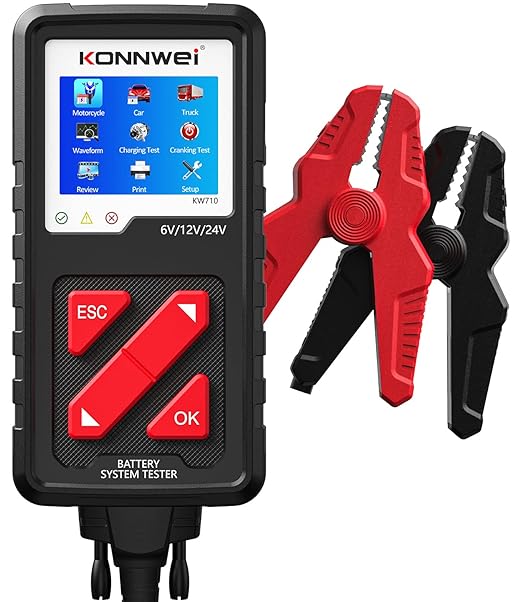 KONNWEI KW710 Car Battery Tester 6V 12V 24V, Battery Load Tester Automotive by KONNWEI