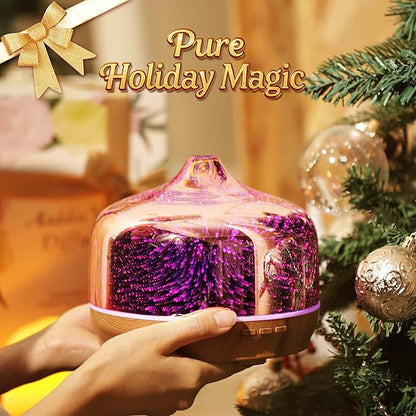 Porseme 500ml Essential Oil Diffuser 3D Glass Aromatherapy Ultrasonic Humidifier - Image 6