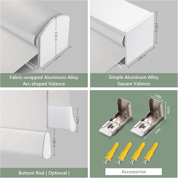 Zshine Motorized Blackout Window Blinds Customize Width Remote Control Wireless - Image 5