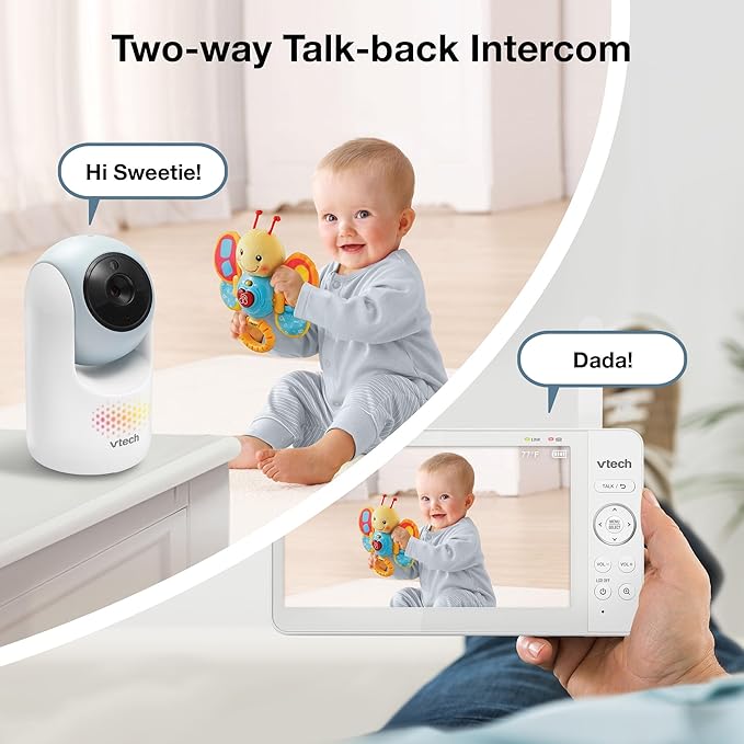 VTech 7" Baby Monitor with IPS Screen, Pan Tilt Zoom Camera, No WiFi Video Baby - Image 7