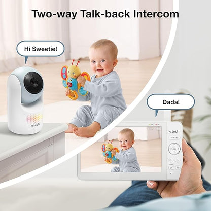 VTech 7" Baby Monitor with IPS Screen, Pan Tilt Zoom Camera, No WiFi Video Baby - Image 7