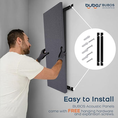BUBOS 2 PCS Fabric Acoustic Panels, 47.2''x23.6'' Decorative Sound Dampening - Image 9