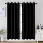 CUCRAF Black Blackout Curtains 72 Inches Long, Thermal Insulated Noise Reducing by CUCRAF
