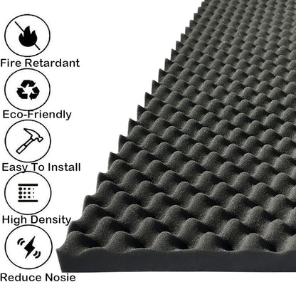 KTOESHEO 2 PCS Acoustic Panels, High Density Fireproof Noise Cancelling Foam - Image 2