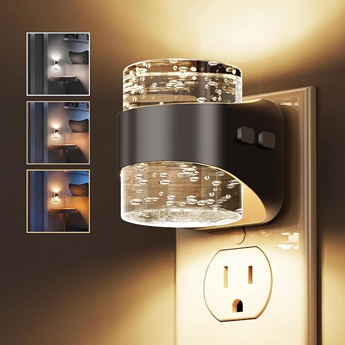 L LOHAS LED Night Light, Bubble Night Lights Plug into Wall, 3000K/4000k/5000K by LLOHASLED